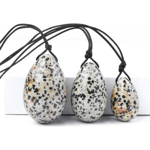 Natural Mottled Stone Yoni Egg Jade Egg Lady Kegel Fitness Apparatus Vaginal Muscle Tightening Ball Jade Massager Kegel Egg