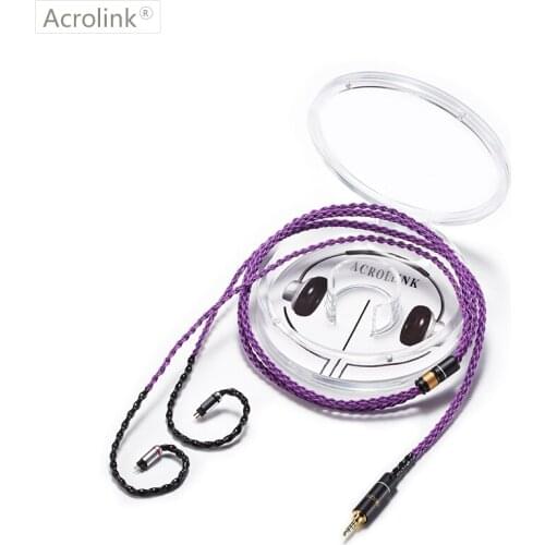 Acrolink 1.2m High Qulity 8core Upgraded Silver Plated Earbuds with 0.78mm 2 Pins Interface for 2.5 XLR Audio Headphone Cable