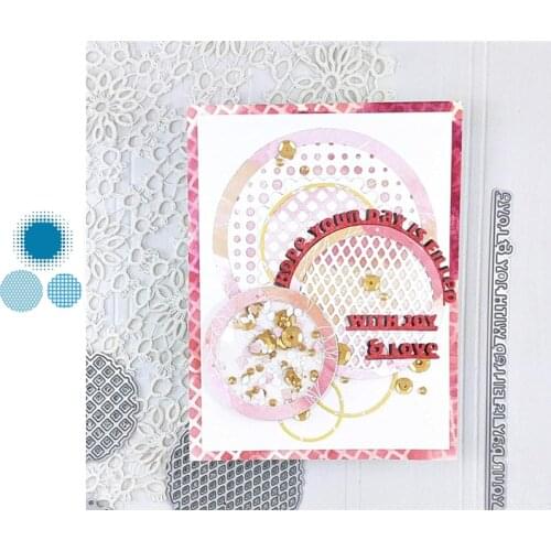 Honeycomb Dots Cutting Dies Scrapbook Dariy Decoration Stencil Embossing Template DIY Greeting Card Handmade