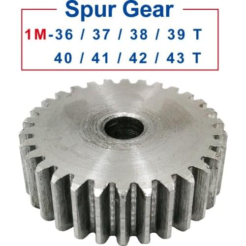 1 Piece spur Gear 1M36/37/38/39/40/41/42/43T rough Hole 6mm pinion gear 45#carbon steel Material motor gear Total Height 10mm