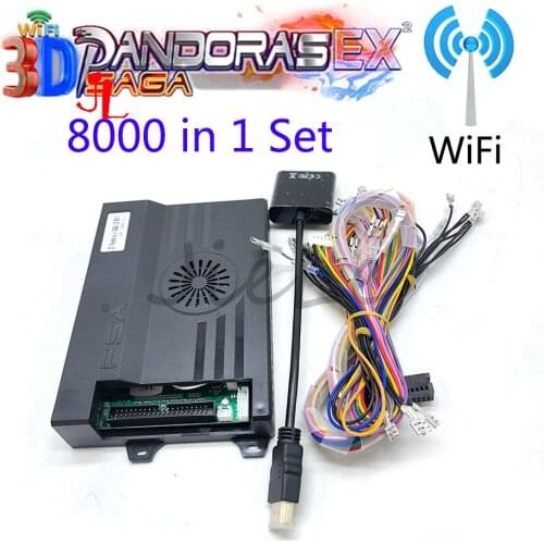 3D Pandora Saga EX Box 8000 in 1 Wifi Arcade Game Cabinet 8 Way Joystick Switch Type Push Button With Tutorial