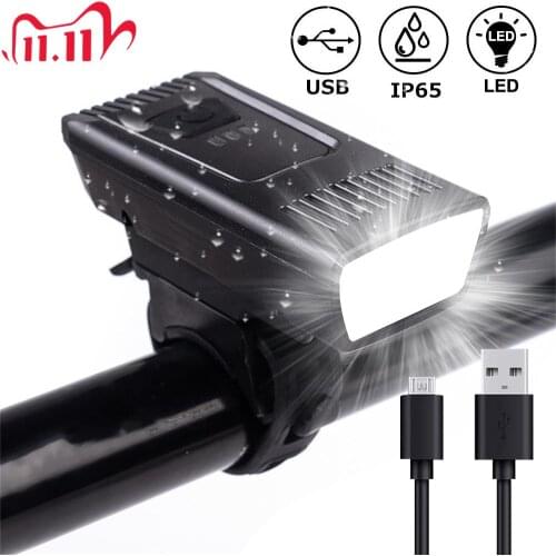 Super Bright USB Led Bike Bicycle Light Rechargeable Headlight Mountain Lamp for Hiking Camping Bike Flashlight Bicycle Lamp