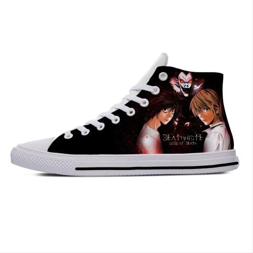 Death Note Anime Manga Hot Fashion Popular Funny Casual Cloth Shoes High Top Lightweight Breathable 3D Print Men Women Sneakers