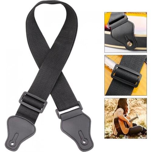 Universal Adjustable Pure Colour Guitar Strap for Acoustic Electric Bass Guitar