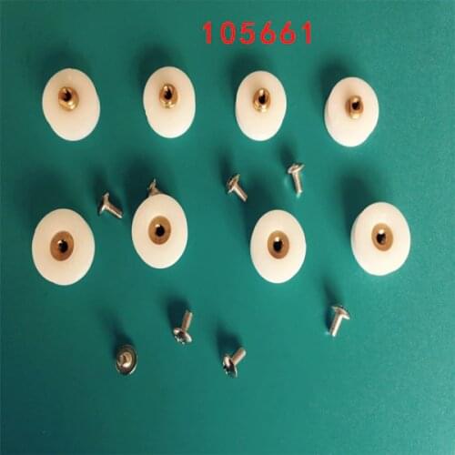 Shower room concave wheel small hanging round grooved wheel stainless steel screw glass door concave wheel