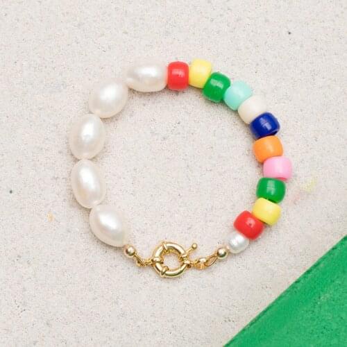 New irregular punk Bohemian freshwater pearl bracelet pony BOBBI BRACELET women jewelry femme Pulseras Bracelets & Bangles gift
