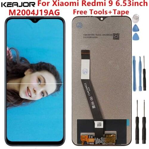 For Xiaomi Redmi 9 Lcd Screen Tested Lcd Display+Touch Screen Replacement For Xiaomi Redmi 9 M2004J19AG Black Screen 6.53inch