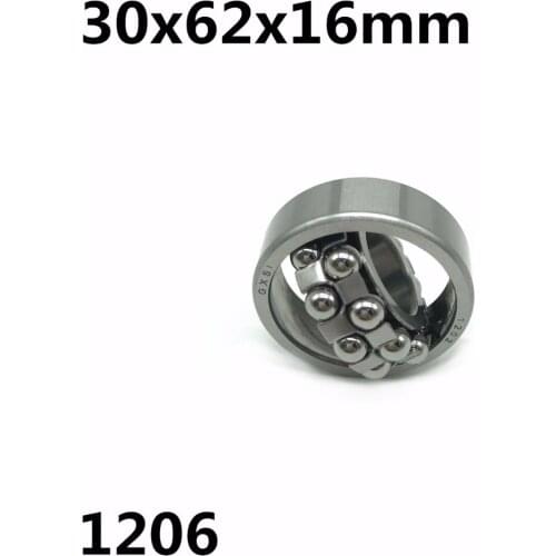1pcs 1206 30x62x16 mm Double Row Self-aligning ball bearing High quality