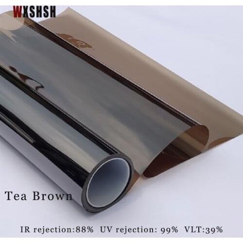 Tea Brown Sunscreen Glass Film Self-Adhesive Privacy Protection One Way Mirror UV-Proof Drop-Shipping Home Office Decoration