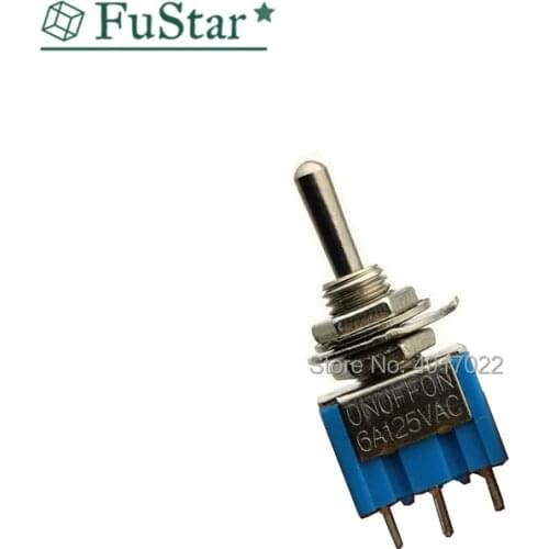 5pcs/lot Mini MTS-103 3-Pin SP3T ON-OFF-ON 6A 125V 3A250VAC Toggle Switches Good Quality Toggle Switch