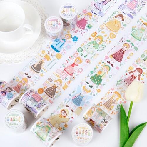 8PCS/LOT Flower field girl series cute lovely decorative paper masking washi tape