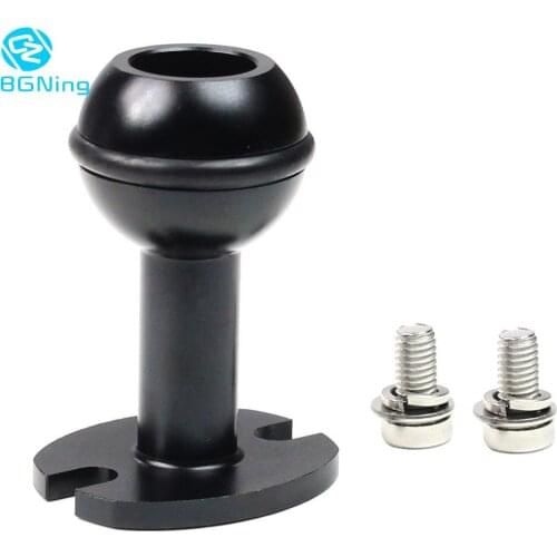 Aluminum 1" inch Ball Head Mount Base Adapter Connector M5 Screw for Diving SLR Cameras Bracket Tray Tripod Clip Extension Arm