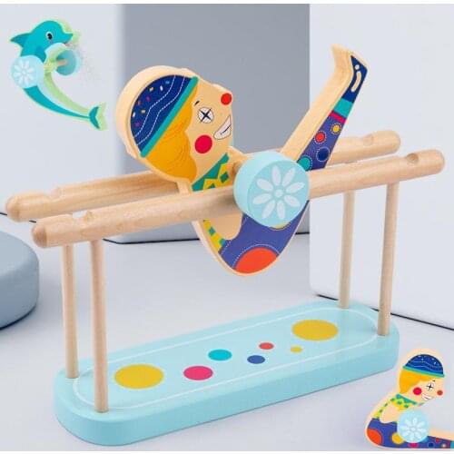 Wooden Montessori Teaching Aids for Children New Circus Tumbling Game Blocks Leisure and Fun Decompression Toys