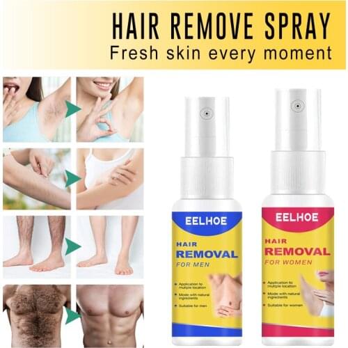 EELHOE Natural Hair Removal Spray For Men And Women Whole Body Hair Removal Mild Non-irritating Fast Effective Hair Removal