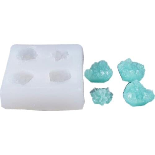 Simulation Stone Crystal Epoxy Resin Mold Decorations Pendant Chocolate Cake Silicone Mould DIY Crafts Jewelry Making Tools