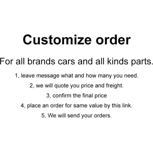 Customize for all brands cars parts by sea or air or express and post