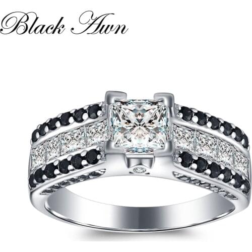 BLACK AWN 2021 New Genuine 100% Sterling 925 Silver Jewelry Engagement Rings for Women Gift C352
