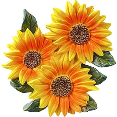 Fridge Magnet Cartoon Shape Anti-slip Resin Plant-shaped Refrigerator Magnet for Home