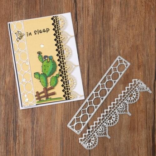 InLoveArts Lace Border Edge Cutting Dies Metal Dies Semicircle Die Scrapbooking Album Card Making Embossing Stencil Diecuts DIY