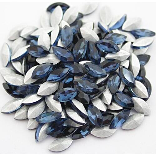 Montana Rhinestone Strass Non Hotfix Rhinestones 4x8mm 10pcs Horse eye Crystals DIY 3D Nail Art Gems decoration