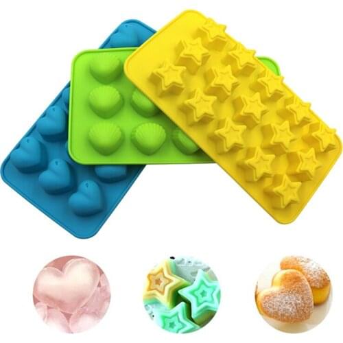 New Silicone Cake Chocolate Mold Cake Baking Tools Non-stick Silicone Jelly And Candy Mold Kitchen Accessories