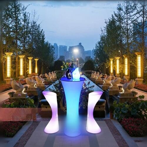 New 16colors changing led cocktail table growing Commercial Furniture Event Party decorations supplies cocktail table