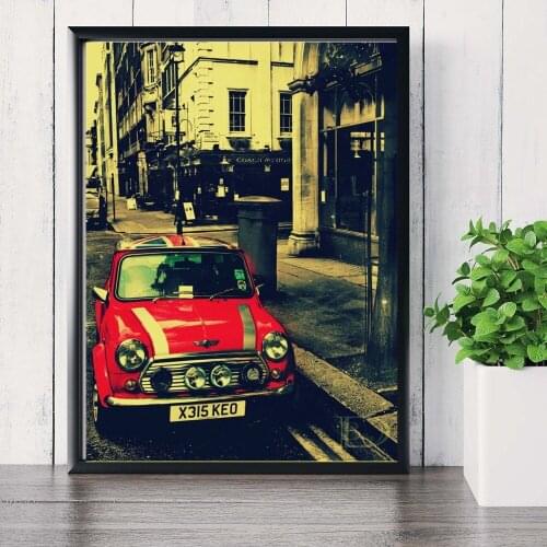 Paris Street Car Landscape Canvas Art Print Painting Poster Wall Picture For Living Room Home Decorative Bedroom Decor No Frame