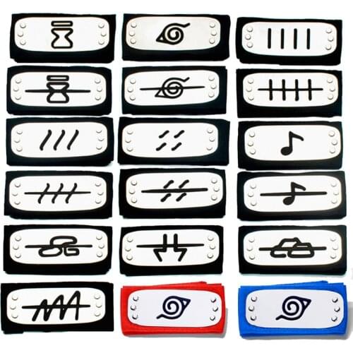 Anime Naruto Cosplay Forehead Headband Akatsuki Uchiha Itachi Sasuke Action Figurs Model Cos Headband Toys for Children Gifts