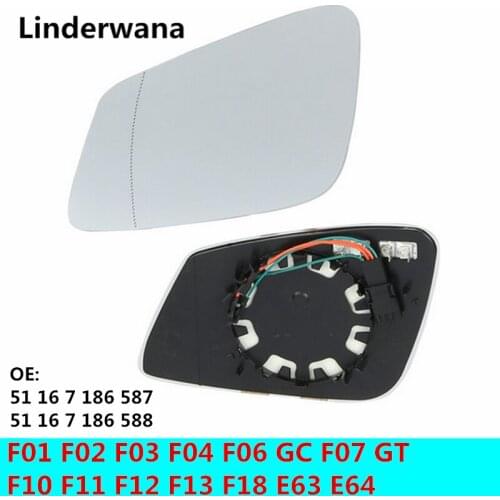 O 4 Plug Heated Mirror Glass For BMW F01 F02 F03 F04 730 740 750 760 i d xDrive 51 16 7 186 587 51 16 7 186 588