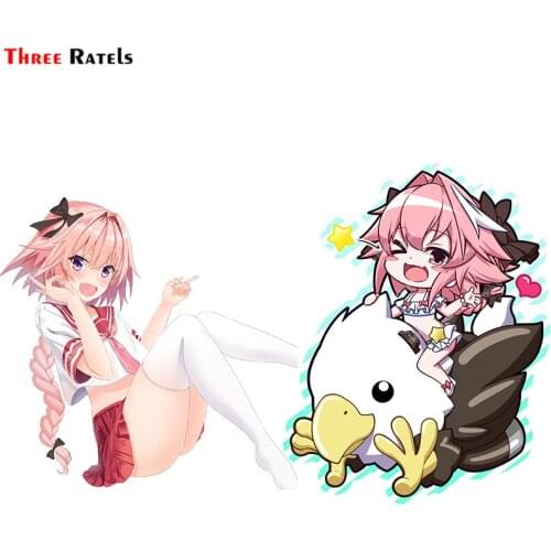 Three Ratels A696 Astolfo Fate Automobiles & Motorcycles Anime Role Car Sticker For Bumper Mirror Trunk Decor Decals
