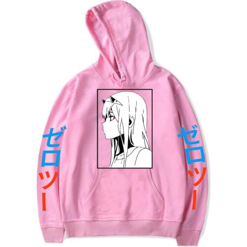 Animation Darling in the FranXX Hoodies Men Women Sweatshirts Autumn Hip Hop Hoodie Casual Boys Girls Pink Pullovers Tracksuits