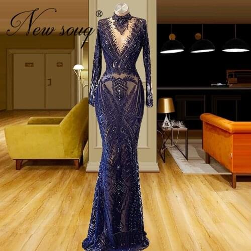 Heavy Handmade Rhinestones Prom Dresses 2021 Dubai Couture Beading Crystals Evening Gowns Robes De Soiree Weddings Party Dress