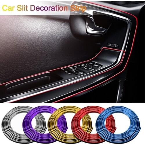 Universal 5M Car Styling Interior Decoration Strips Moulding Trim Dashboard Door Edge Protector Accessories Auto Exterior Parts