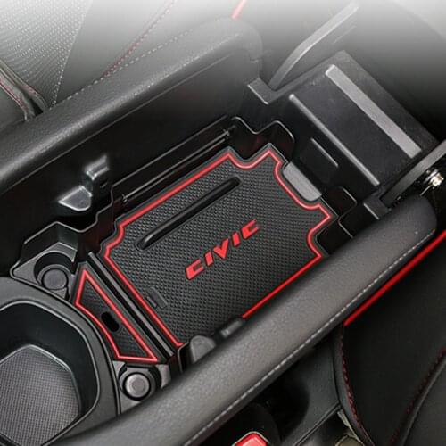 Car armrest storage box For Honda Civic 2016 2017 2018 2019 2020 Car Container Holder Accessories Organizer carstyling