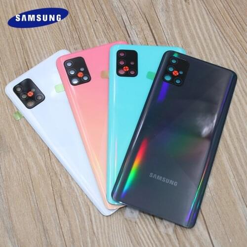 Samsung Battery Back Cover A51 5G Original A515 F 3D Glass Rear Door Housing Replacement Parts Case With Camera Frame Lens +Logo
