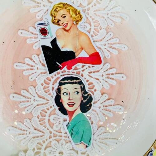 18pcs World War II kitchen and love stickers for kids homemade book stickers on laptop / decorative scrapbooking / DIY