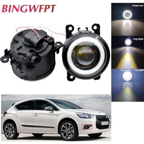 2 X Car H11 LED Fog Lamps Angel Eye light For Citroen DS4 DS5 2011-2014 For Citroen C-Crosser
