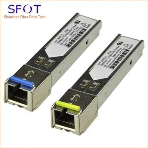 20 pairs/lot, Free shipping, 1.25G SFP module single-mode single fiber SC port 3KM Compatible with Huaway H3C, etc