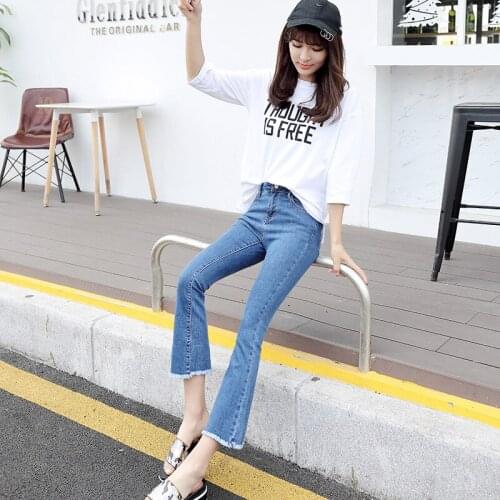 2021 New Spring Summer Women Jeans Trousers Blue Denim Pants Trousers for Skinny Jeans High Quality Ankle-length Pants