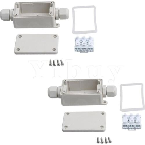2 x 2 Way Cable Enclosure Project Case IP65 with P02-D3 Terminal White