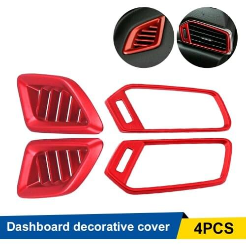 4PCS/Set ABS construction Car Dashboard Air Vent Outlet Frame Cover Decorative Trim Cover for Honda Accord Car Interior Decorate