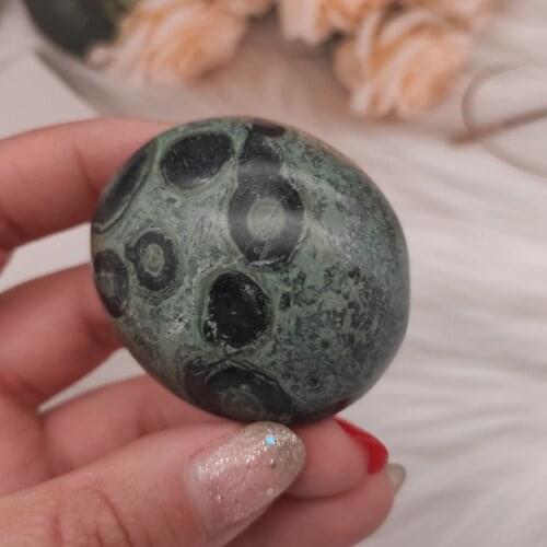 90-110g EYE GREEN KAMBABA JASPER STROMATOLITE FOSSIL Gem Stone Healing