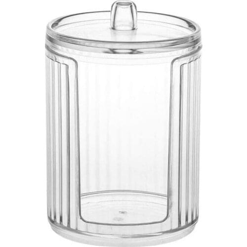 2 in 1 Acrylic Multifunctional Round Transparent Container Cosmetic Makeup Cotton Pad Organizer Jewelry Storage Box Jars Holder