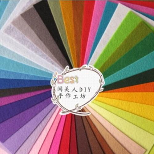 FREE SHIPPING 20pcs/lot 1MM Thick 30cm*30cm Mix color can select color 100% Polyester Nonwoven Felt Fabric DIY Felt Fabric Pack