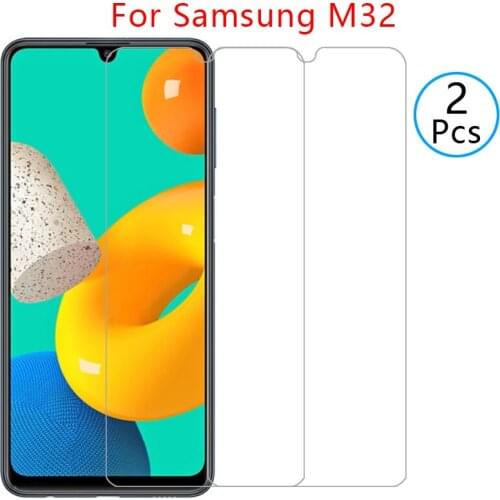 Case for samsung m32 cover screen protector tempered glass on galaxy m 32 32m protective phone coque bag samsungm32 galaxym32 9h