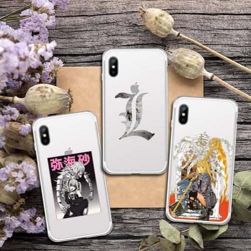 Rem and misa death note anime coque funda cover Phone Case Transparent for iPhone 6 7 8 11 12 s mini pro X XS XR MAX Plus