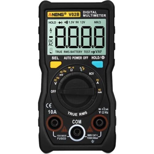 ANENG V02B Digital Multimeter High-precision Automatic Range Battery-powered Multimeter With LCD Display