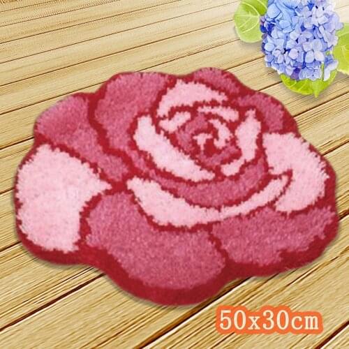 Flower Embroidery Carpet Cushions Smyrna Latch Hook Kits Diy Klink Haak Kussen Bloem Button Cushion Animals Cuscini Divano Forme