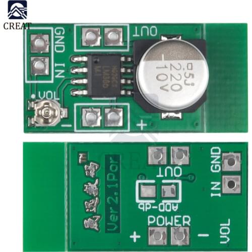 DC 3.8V-12V 150mA 5V Adjustable Mini LM386 Audio Power Amplifier Board Micro Amp Module Max 750mW Impedance Voice AMP
