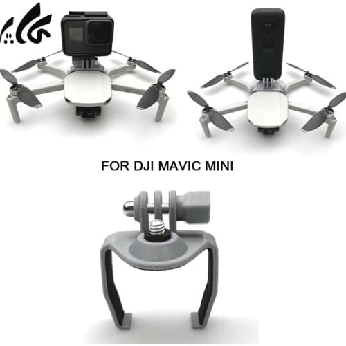 Extended Adapter Bracket Holder with 1/4 Threaded Screw for DJI Mavic Mini Drone 360 Panorama Camera for GoPro 8 Accessories